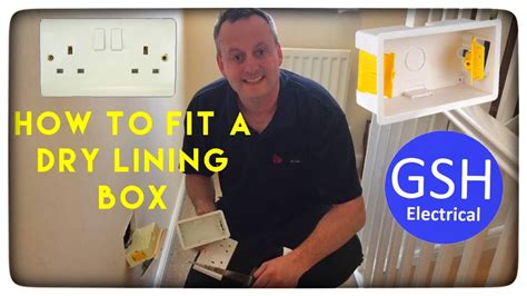 fit dry lining electrical box|electrical dry lining box installation.